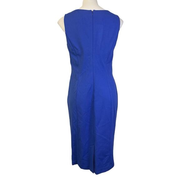 Talbots dress size 8 classic ponte knit sleeveless stretch knee length office -4 - Picture 4 of 6